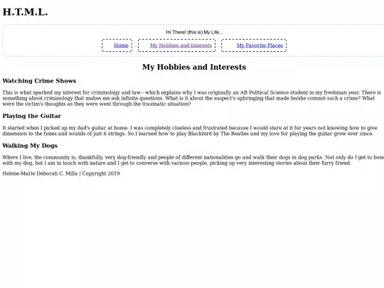 class lecture - Copy/css/hobbies screenshot