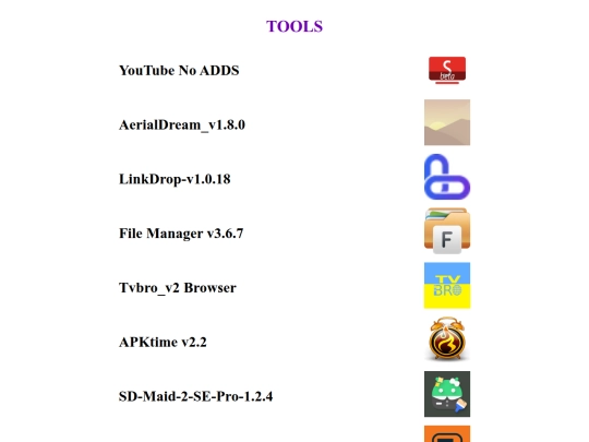 tools screenshot