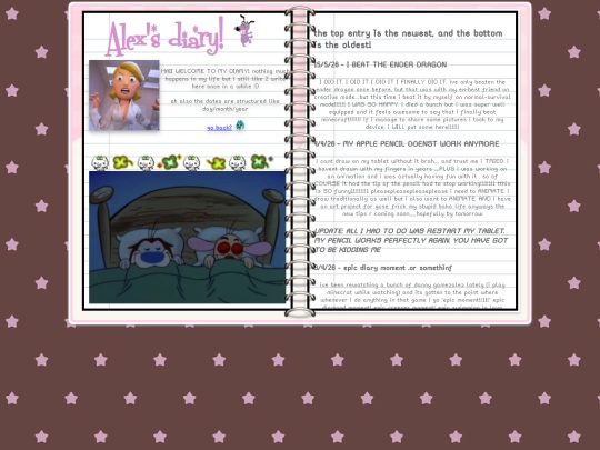 diary screenshot