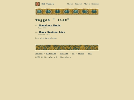 blog/tags/list screenshot