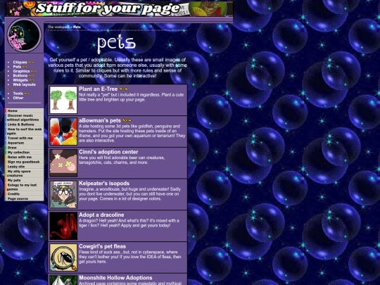 stuff/pets screenshot