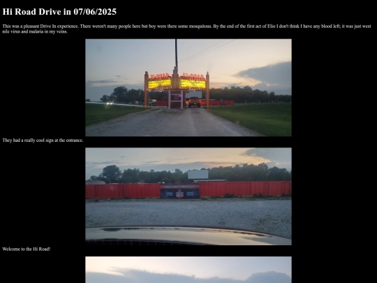 Adventures/HiRoadDriveIn07062025 screenshot