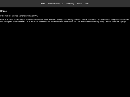 MortonsList/home screenshot