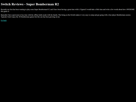 videogames/switch/SuperBombermanR2 screenshot