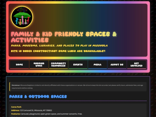 family-activities screenshot
