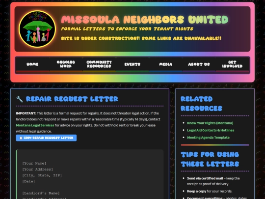 tenant-letter-template screenshot