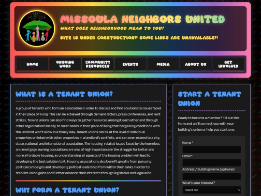 tenant-union screenshot