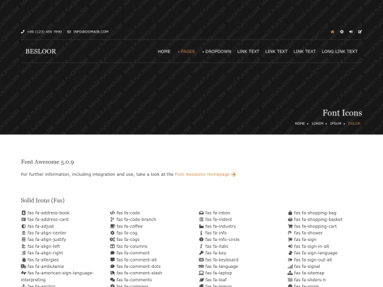 pages/font-icons screenshot