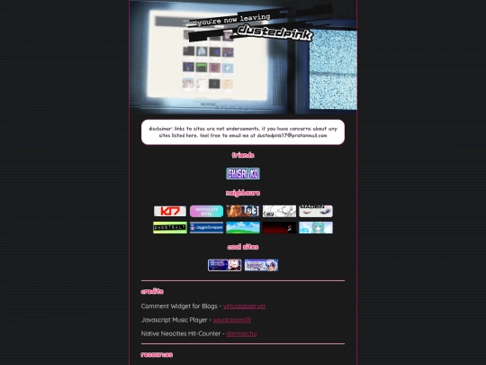 links screenshot