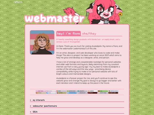 webmaster screenshot