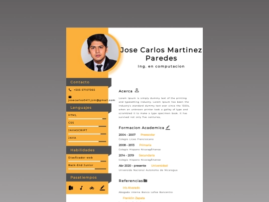 Curriculum screenshot