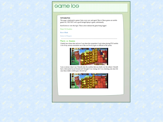 gamelog screenshot