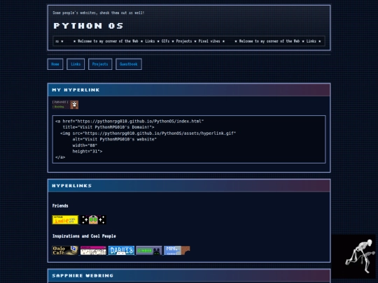 links screenshot
