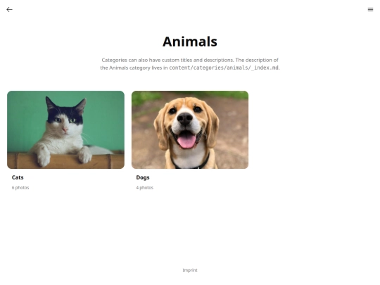 categories/animals screenshot