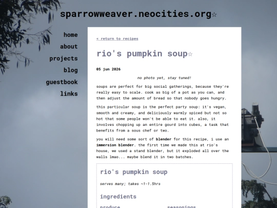 projects/recipes/rios-pumpkin-soup screenshot