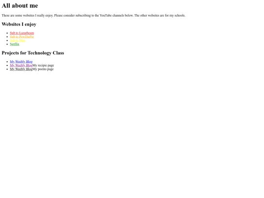 links screenshot