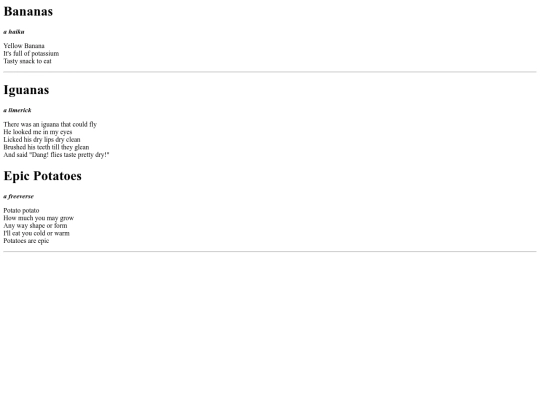 poems screenshot