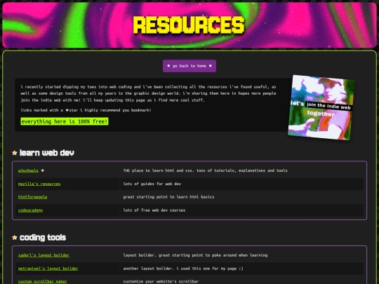 pages/resources screenshot