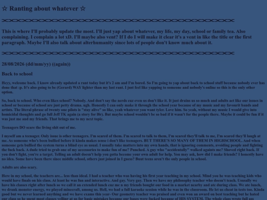 rants screenshot