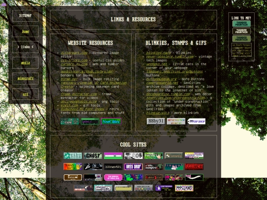 links screenshot