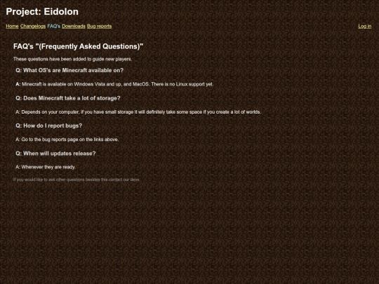 faq screenshot
