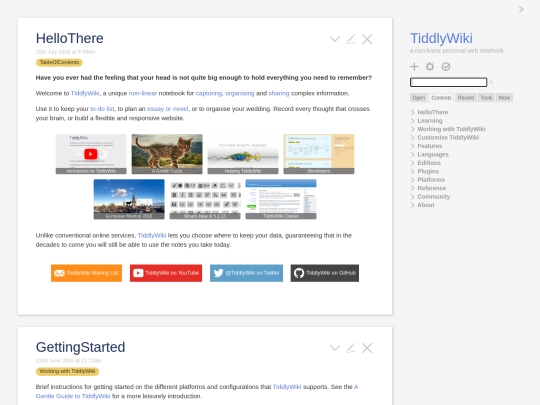 tiddlywikifull screenshot