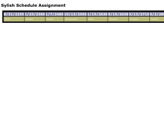 Web Design/Schedule screenshot