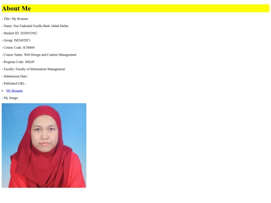 aboutme screenshot