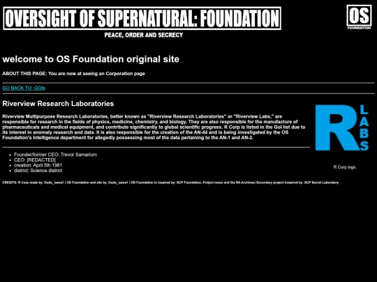 corporations/R-Corp screenshot