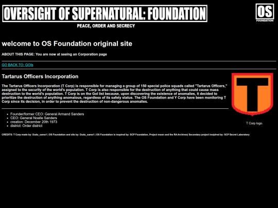 corporations/T-Corp screenshot