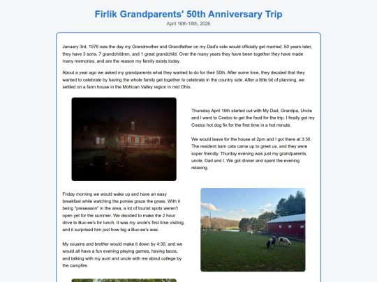 AnticsPages/fPages/FirlikAnniversaryTrip screenshot