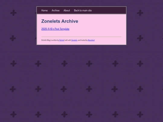 blog/archive screenshot