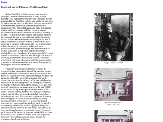 FascistItalyandArchitecturalStyles screenshot
