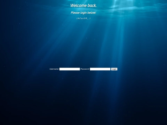 Login screenshot