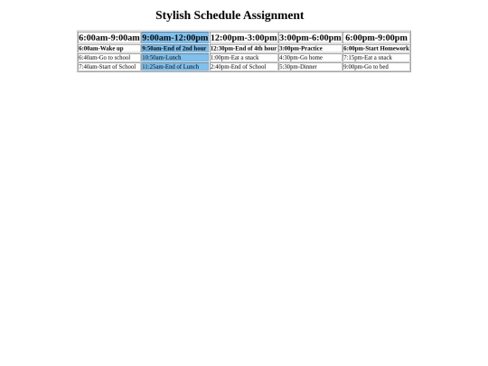 Stylishschedule screenshot