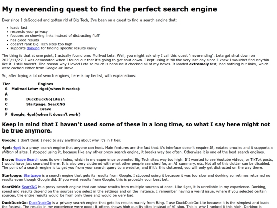tech/search screenshot