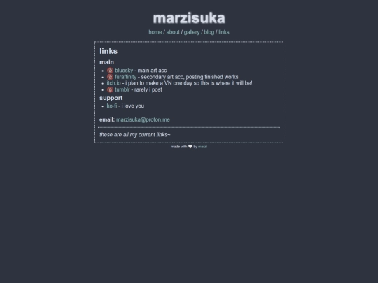 links screenshot
