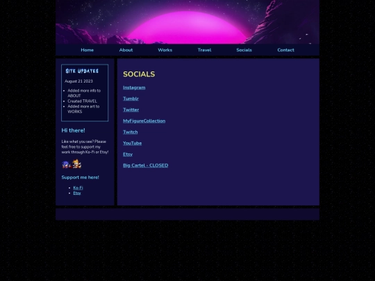 socials screenshot