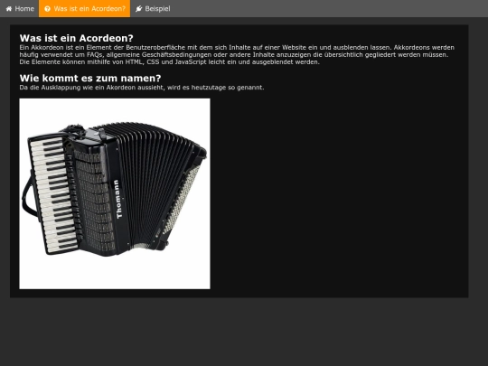 acordeon screenshot