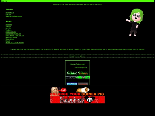 socials screenshot