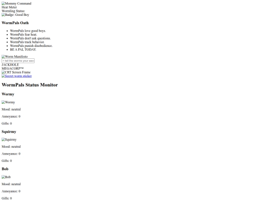 games/the-worminal/wormpals screenshot