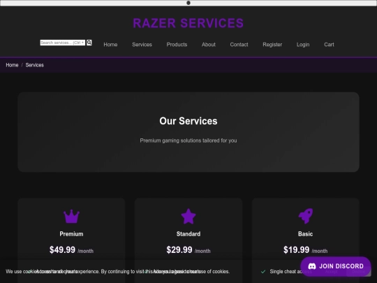 services screenshot