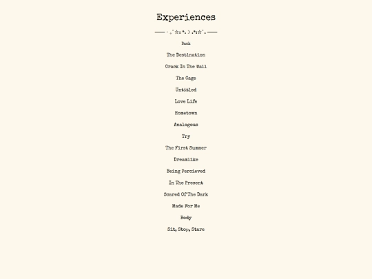 sortedexperiences screenshot