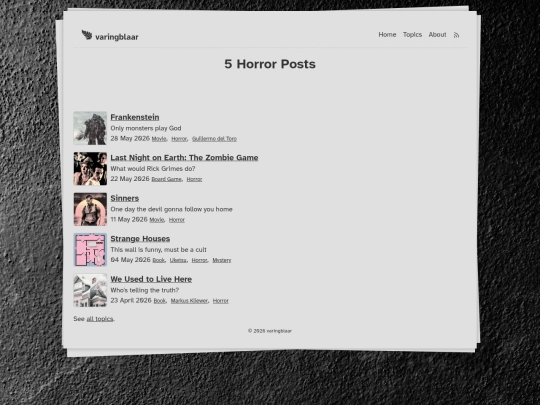 topics/horror screenshot