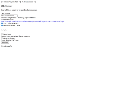 Malware Detection/MalwareShield/templates/url_scan screenshot