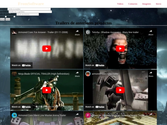 Videos screenshot
