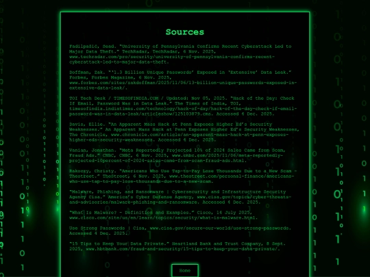 sources screenshot