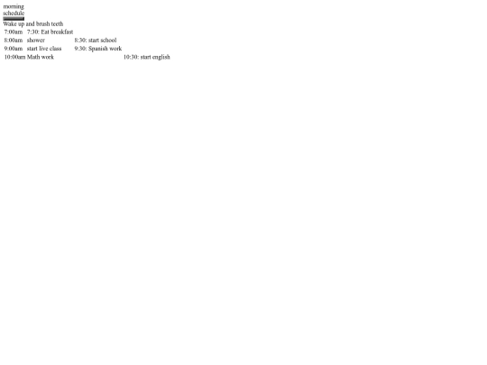 schedule screenshot