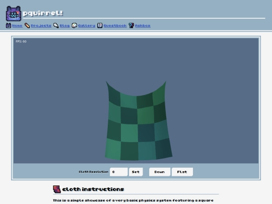 projects/cloth screenshot