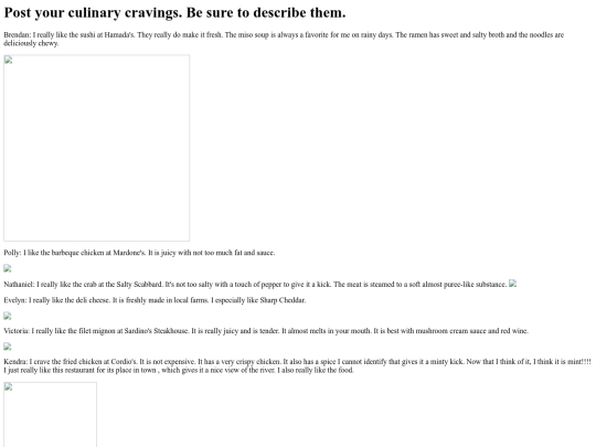 foodblog screenshot